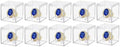 10pcs Championship Ring Display Case Clear Acrylic Plastic Baseball Display by Waenerec