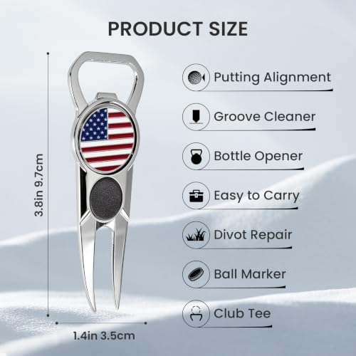 Amy Sport Golf Divot Repair Tool 7-in-1 Leather Grip 3 Pack - Image 2