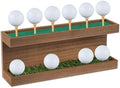 Menkxi Rustic Wood Golf Ball Holder Display Stand by Menkxi