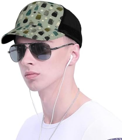 Mesh Baseball Cap, Sports Hat-Golf Bags and Balls Black - Image 4
