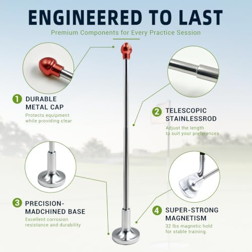Golf Magnetic Alignment Rods, Golf Alignment Sticks, Golf Training Aid - Image 3