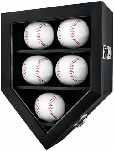 Baseball Display Case with 5 Stands Baseball Holder Display Shelf by Unknown