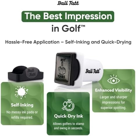 Golf Ball Stamp Self-Inking, Waterproof, Not Yours Middle Finger - Image 5