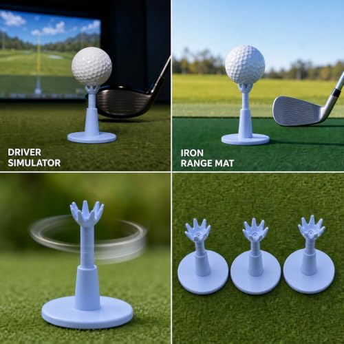 3 Pack Rotating Golf Tee for Mats, Height Adjustable 2.09 to 2.87 Inch - Image 5