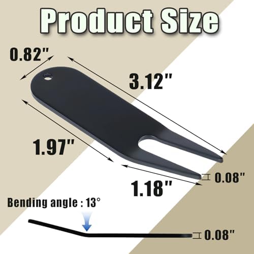 4 Pcs Bending Golf Divot Repair Tool Bent Golf Turf Repair Fork Metal Golf Fork - Image 2