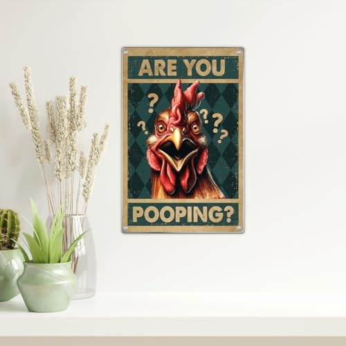 Are You Pooping Chicken Metal Sign - Image 5