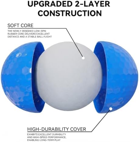Colored Golf Balls, High Visibility Easy to Find, Blank No Logo - Image 4