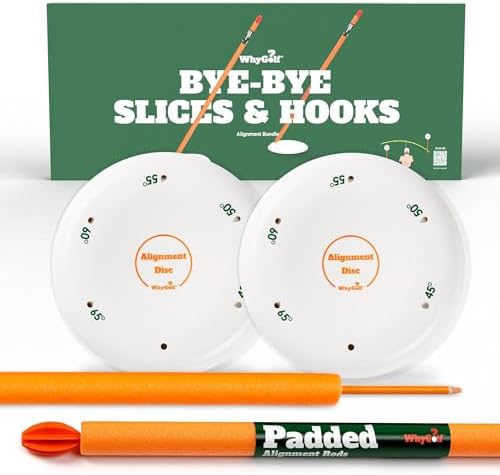 WHYGOLF Alignment Discs & Padded Golf Alignment Rods by Home