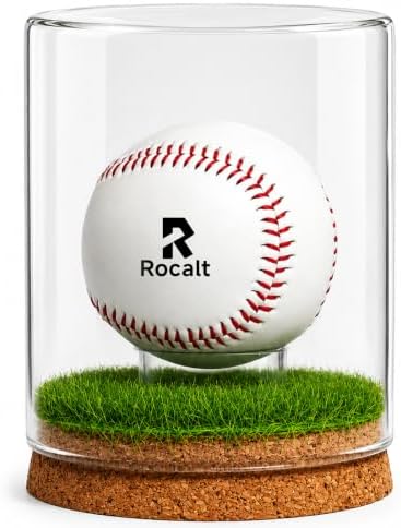 Rocalt Baseball Display Case, Real Glass Holder by Rocalt
