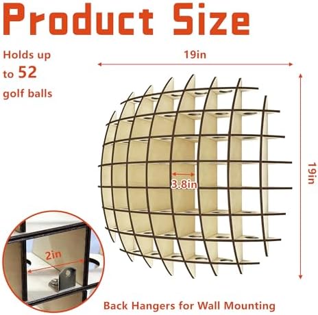 Golf Ball Display Case Wall Mount, Golf Ball Collection Holder - Image 3
