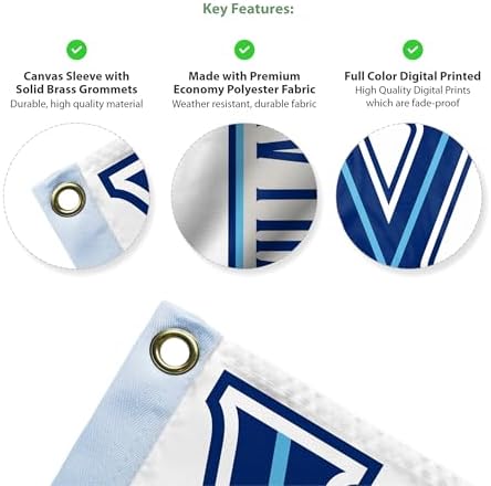 AGAS 3' x 5' Villanova VU Wildcats Flag - Image 5