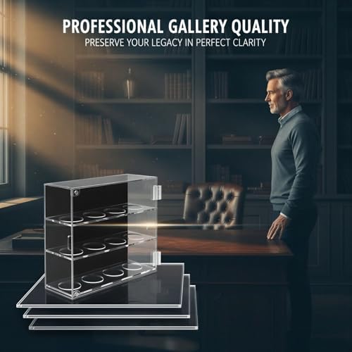 Golf Ball Display Case, 3-Tier 12-Slot Wall Rack - Image 6