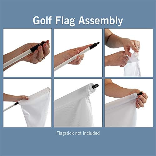 Vispronet Numbered Golf Flags for Putting Green – 20in x 14in Red & White Flag - Image 6