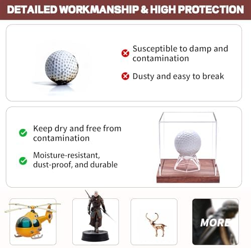 LITY Golf Ball Display Case, No Assembly Required Clear Cube - Image 4