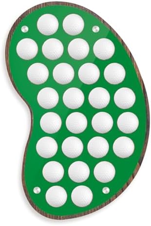 27 Balls Solid Wood Golf Ball Display Wall Mount by Cipmodu