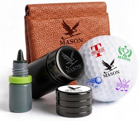 Golf Ball Stamp Personalized, Golf Gifts by Gowelly