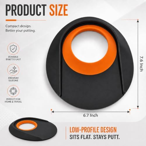 Golf Putting Practice Cup, Rubber Target, 3-Inch Center Opening - Image 3