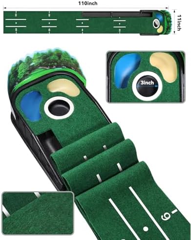 Golf Putting Green Indoor Practice Mat 9ft Set - Image 2
