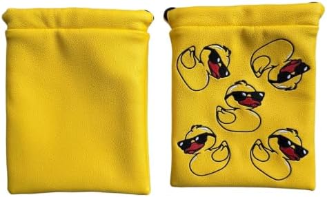 Duck Golf Valuables Pouch Leather Golf Tee Pouch Ball Bag W/ Drawstrings - Image 4