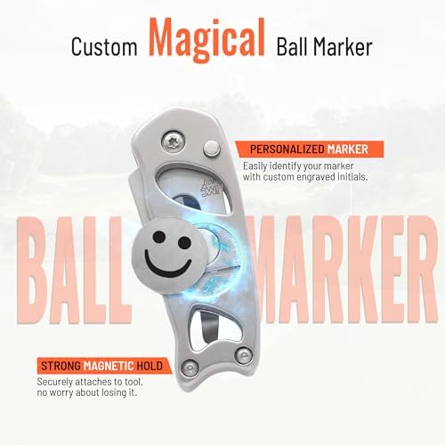 Personalized Switchblade Stainless Golf Divot Repair Tool & 2 Ball Markers - Image 3