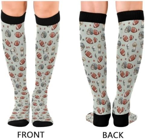 White Baseballs Stitching Compression Sock - Image 2