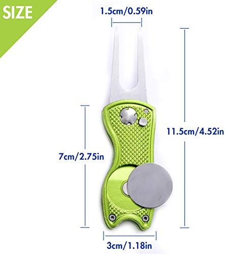 2 Pack Metal Foldable Golf Divot Tool - Image 2