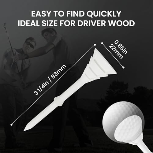 FINGER TEN Unbreakable Golf Tees Plastic 3 1/4 inch 50/100 Pack - Image 5