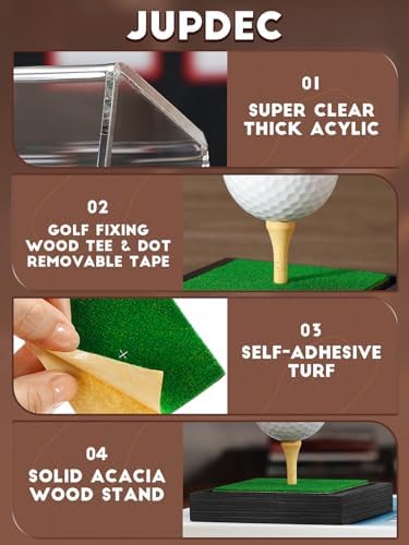 JupDec Golf Ball Display Case Clear Acrylic Memorabilia Stand Cube Holder - Image 5