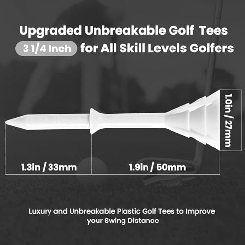 Premium Plastic Golf Tees 3 1/4 Inch - Image 2