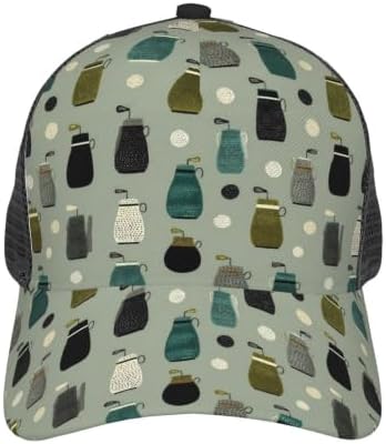 Mesh Baseball Cap, Sports Hat-Golf Bags and Balls Black - Image 3