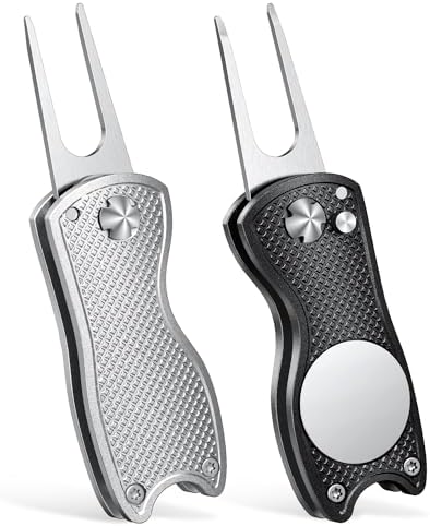 GreenHaven 2-6 Pack Golf Divot Repair Tool Magnetic Ball Marker Foldable by GreenHaven