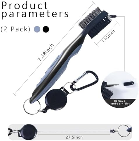 OBTANIM 2 Pack Golf Club Brush Groove Cleaner Tools - Image 2