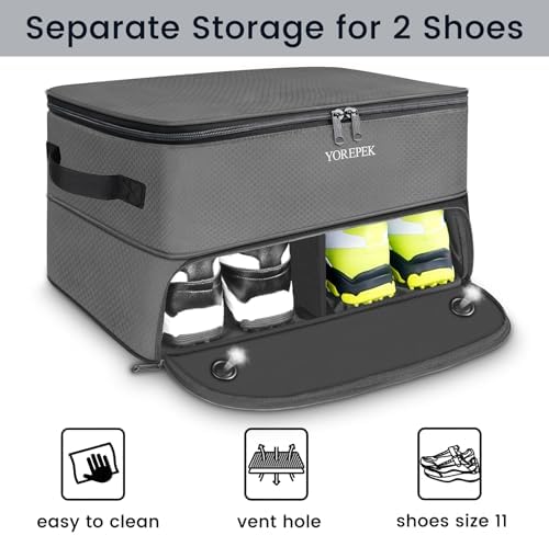 YOREPEK Golf Gifts for Men, 2 Layer Golf Trunk Organizer for 2 Pair Shoes - Image 4