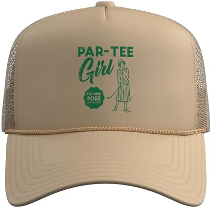 Golf Par Tee Girl Here Fore Good Time Funny Golfer Women Trucker Hat - Image 2