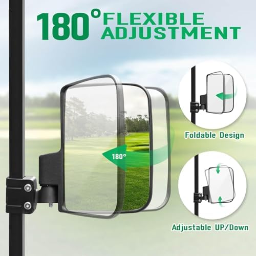 No Drill Golf Cart Side Mirrors - Image 6
