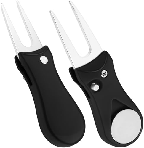 Foldable Golf Divot Tool, 2 Pack Stainless Steel Repair Tool - Image 6