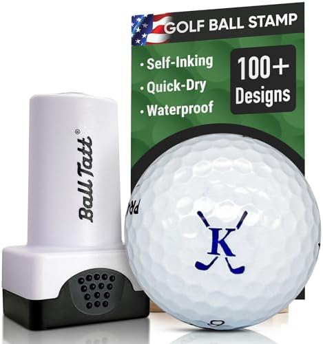 Golf Ball Stamp Personalized Monogram Initial Self-Inking Marker Quick Dry by BallTatt