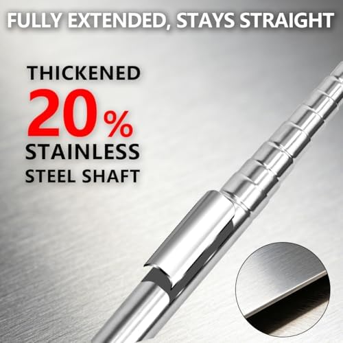 HOW TRUE 7Ft/9Ft Telescopic Golf Ball Retriever, Extendable Stainless Steel - Image 3