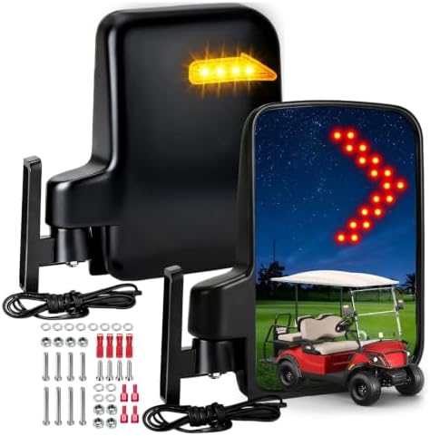 MOSNAI Golf Cart Mirror with LED Turn Signal Light by MOSNAIGolfCartParts