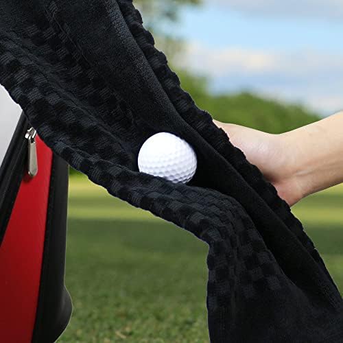 Cotton Golf Towel with Clip - Image 4