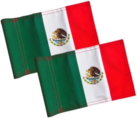 AZCOVER 2 Pack Mexican Golf Flag 8x6 Inch by AZCOVERFLAGS
