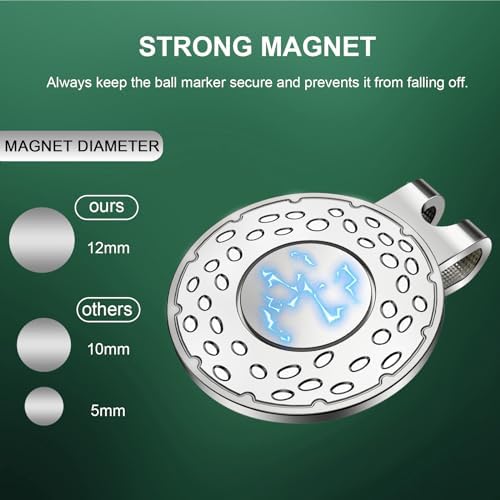 Magnetic Golf Ball Marker Hat Clip Golf Ball Marker Caps Holder Professional - Image 3