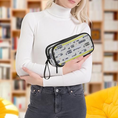 ZAZYXTJ Police Car Large Capacity Pencil Case 3 Compartment Pen Pouch Storage - Image 7