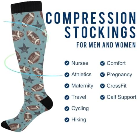 White Baseballs Stitching Compression Sock - Image 5