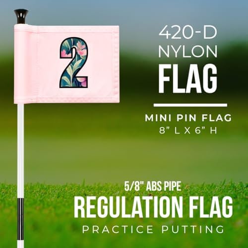 Golf Flag 8x6 Inch – 420D Nylon Double-Sided Mini Pin Flag - Image 4