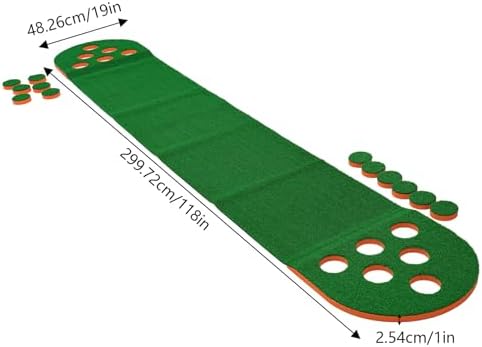 Mini Golf Putting Mat 12 Hole Adjustable Club Indoor Outdoor - Image 2