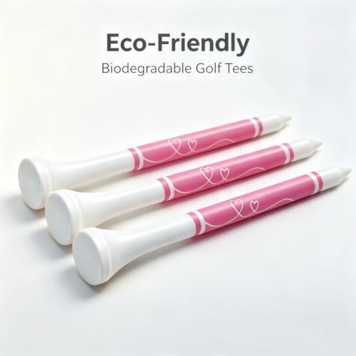 Cute Pink Golf Tees for Women, 50 Pack Golf Ball Tees, Ideal Golf Gift for Wife - Image 4