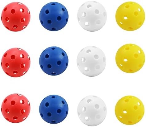 GSE Plastic Practice Golf Balls, 40mm Limited Flight, 12 Pack, Bright Color by GSEGamesSportsExpert