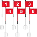 6 Golf Flagstick Set, Putting Green Flags by Lenwen