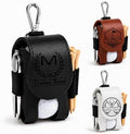 CRME Personalized Leather Golf Ball Pouch Bag by CRME